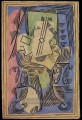 Nature morte a la guitare sur gueridon 1922 cubiste Pablo Picasso